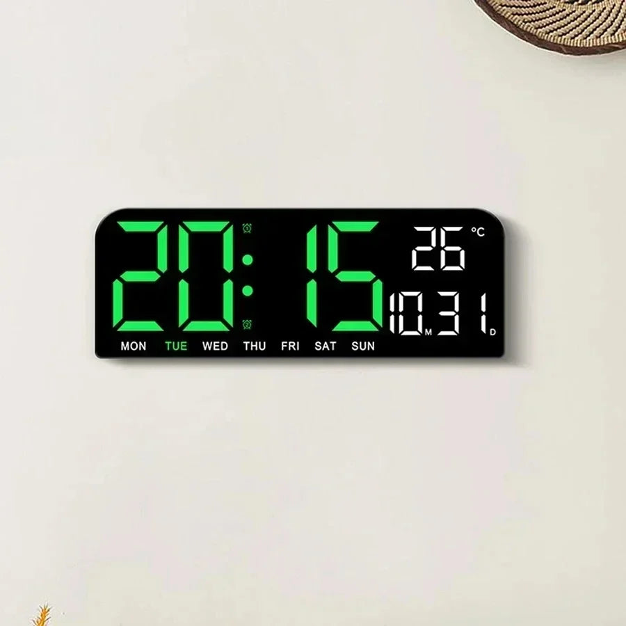 Large LED Digital Clock – Dual Alarm, Temperature & Date