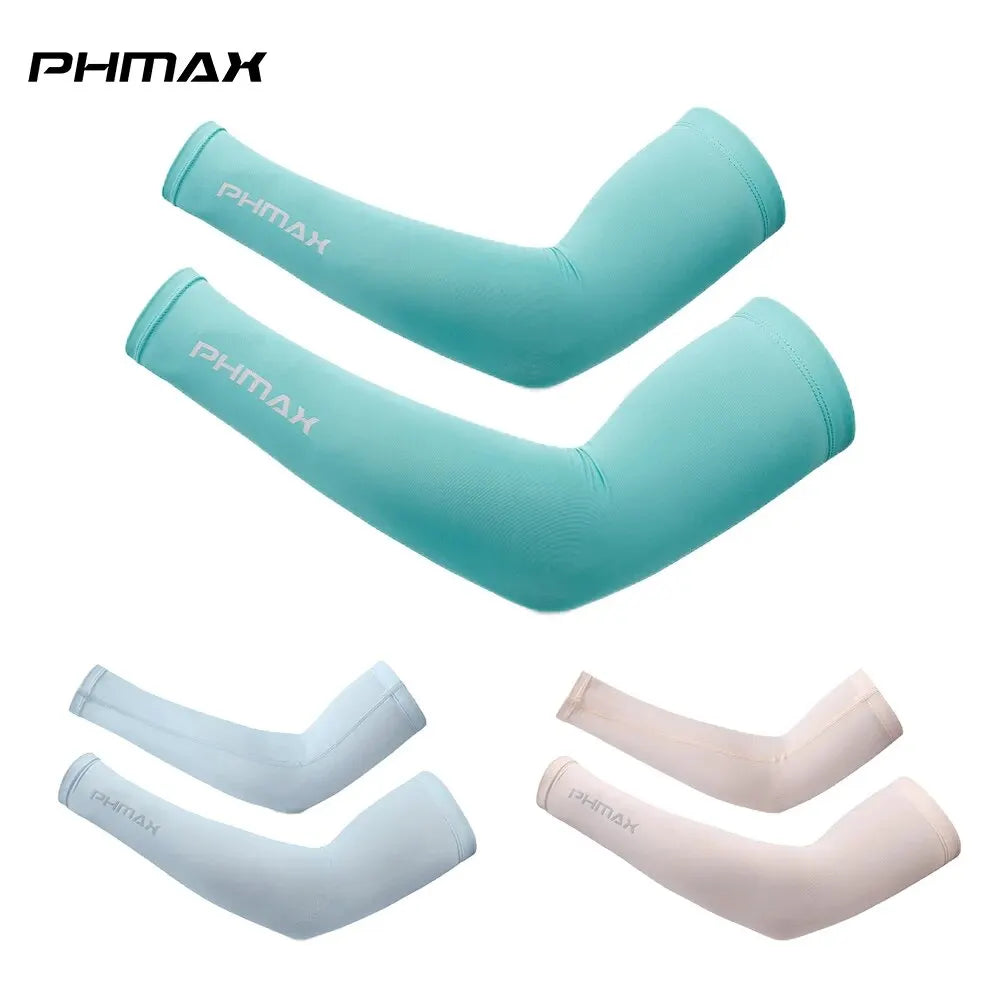 PHMAX UV Cycling Arm Sleeves – Ice Silk, Breathable Sport Cover