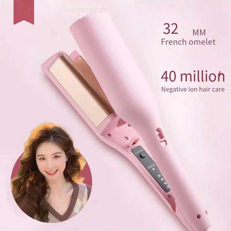 32mm Ceramic Egg Roll Hair Waver & Curling Iron Wand
