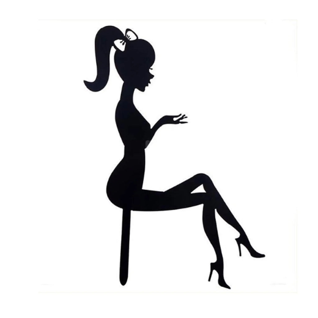 High Heels Lady Acrylic Cake Topper | Elegant Party Decor