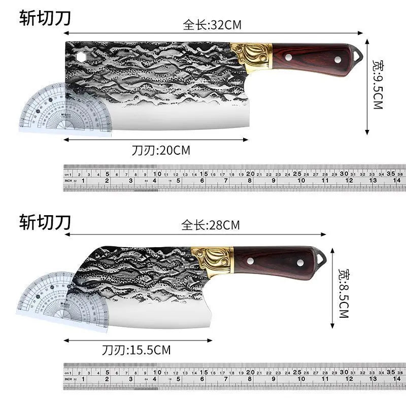 4-Piece Handmade Butcher Knife Set | High-Carbon Steel Kitchen Knives