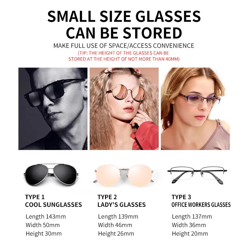 Magnetic Car Sun Visor Glasses Holder | Electroplated Case
