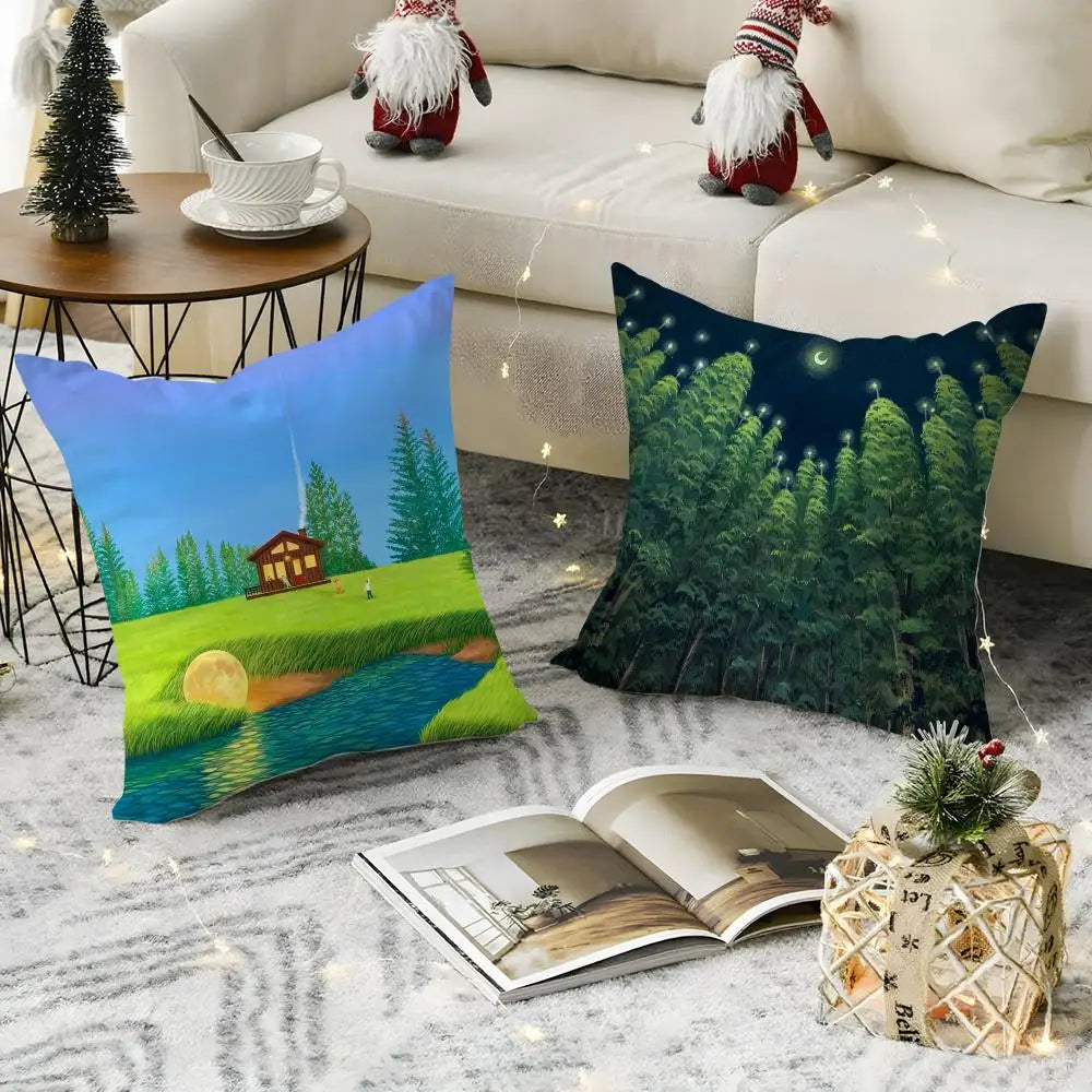 Breathable Linen Cushion Cover | Animal Print Pillowcase
