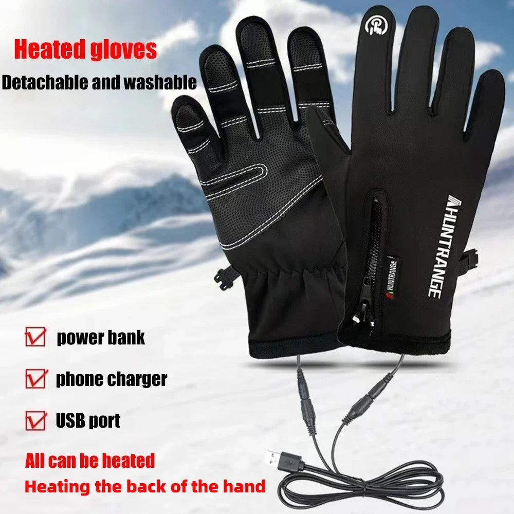 USB Electric Heated Gloves – Waterproof Touch Screen Winter