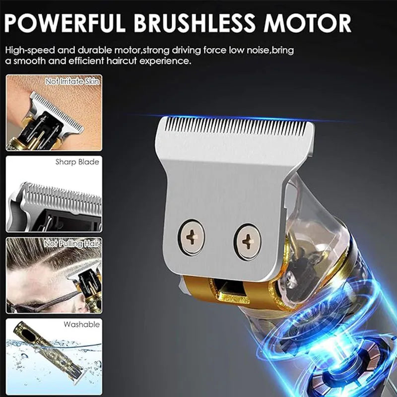 Men's Vintage Hair Clipper T9 Professional Portable Electric