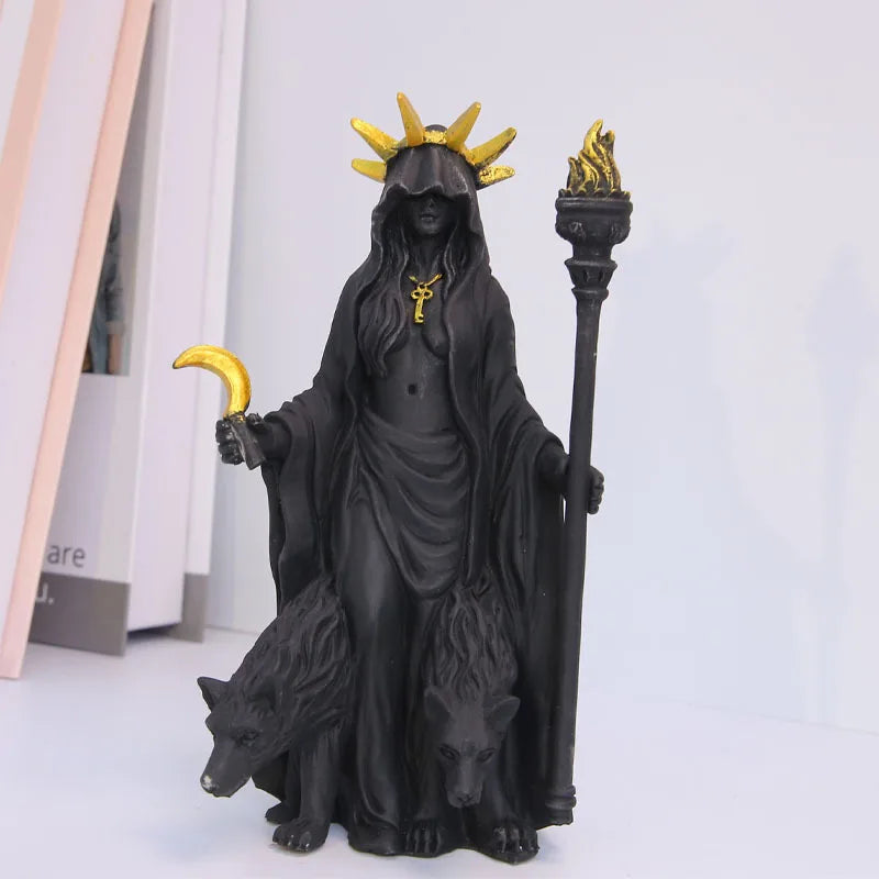 Hekate Niktipolos Goddess Figurine | Pagan Altar Sculpture