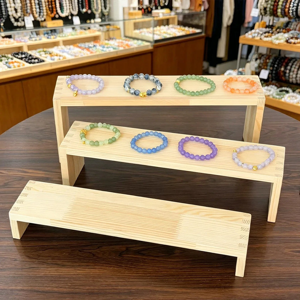Ladder Wooden Jewelry Display Rack Long Short Bracelet Storage
