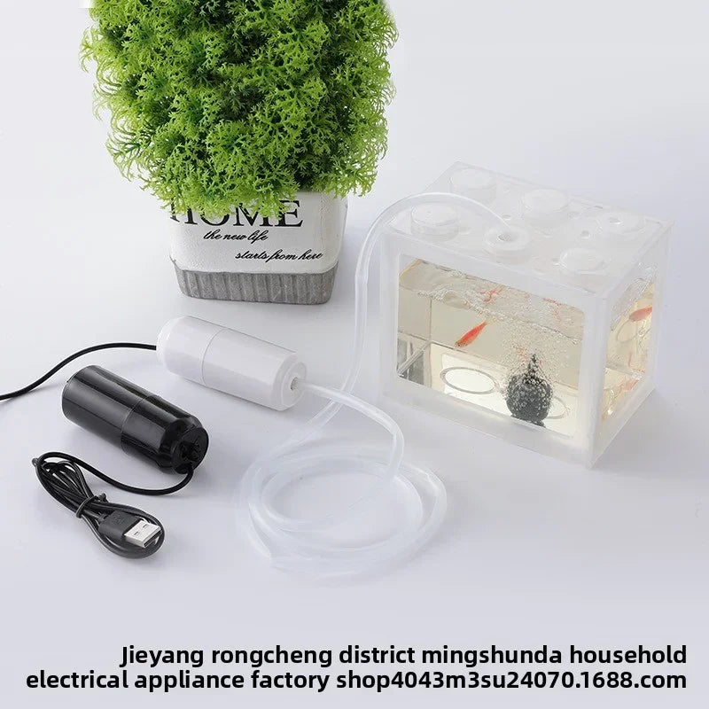 Portable USB Aquarium Air Pump with Air Stone | Fish Tank Aerator