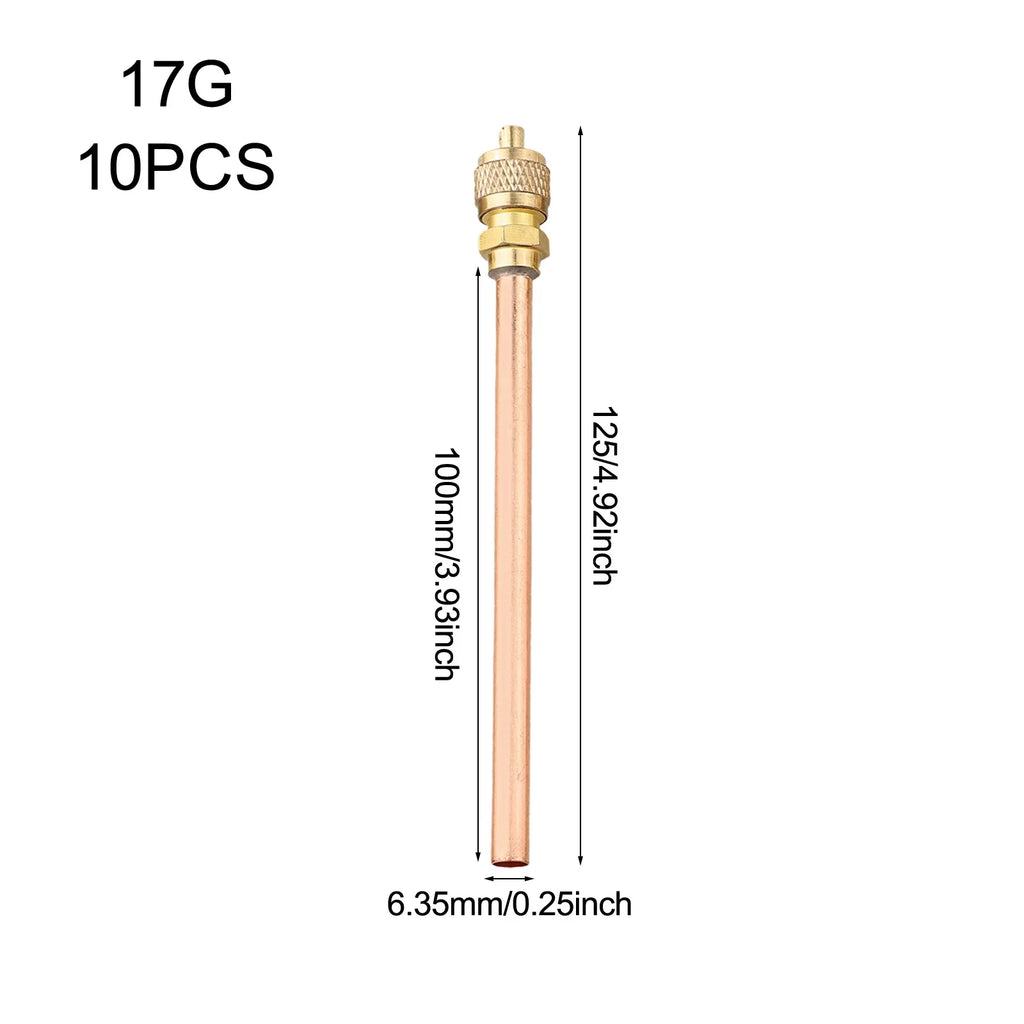 10-Pack Brass Refrigeration Access Valves – HVAC Maintenance