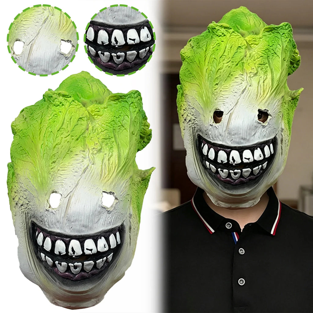 Funny Cabbage Head Mask | Silicone Vegetable Party Headwear