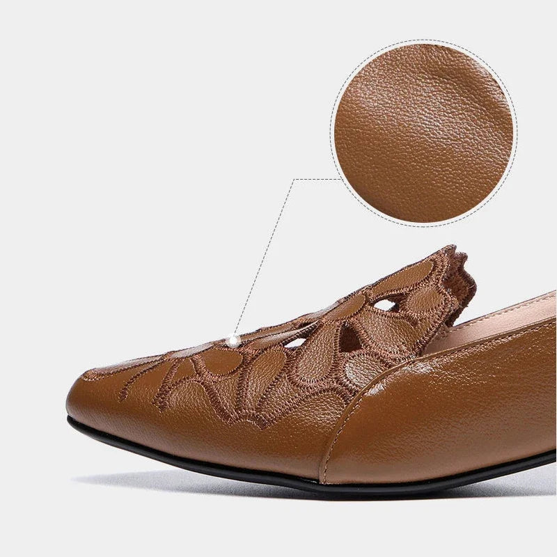 Women's Mary Jane Flats – Pointed Toe Slip-On Office Shoes