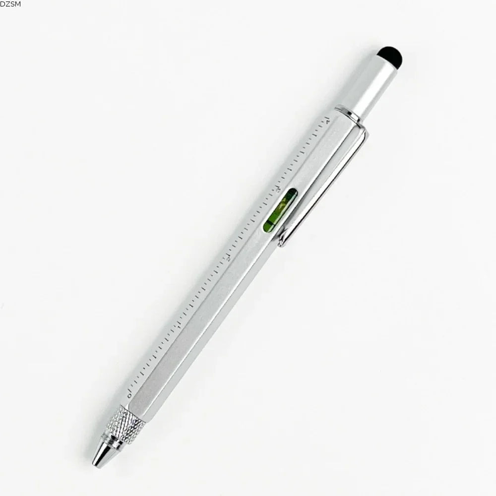 6-in-1 Metal Multi-Tool Pen – Spirit Level, Ruler & Ballpoint