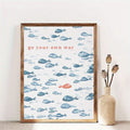 Fish Pattern Canvas Poster | Nautical Coastal Wall Art Unframed