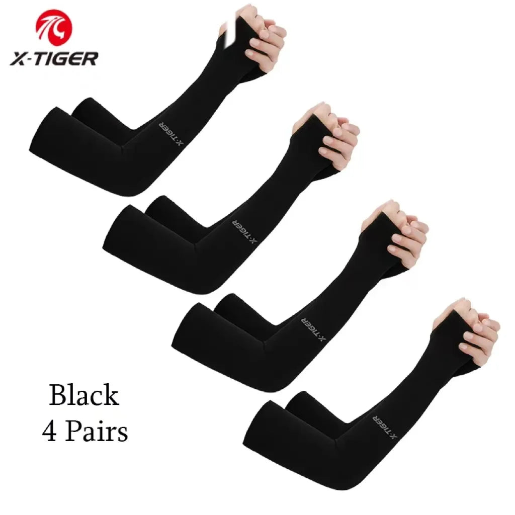 X-TIGER 4 Pairs UV Cooling Arm Sleeves – Unisex Sport Cover
