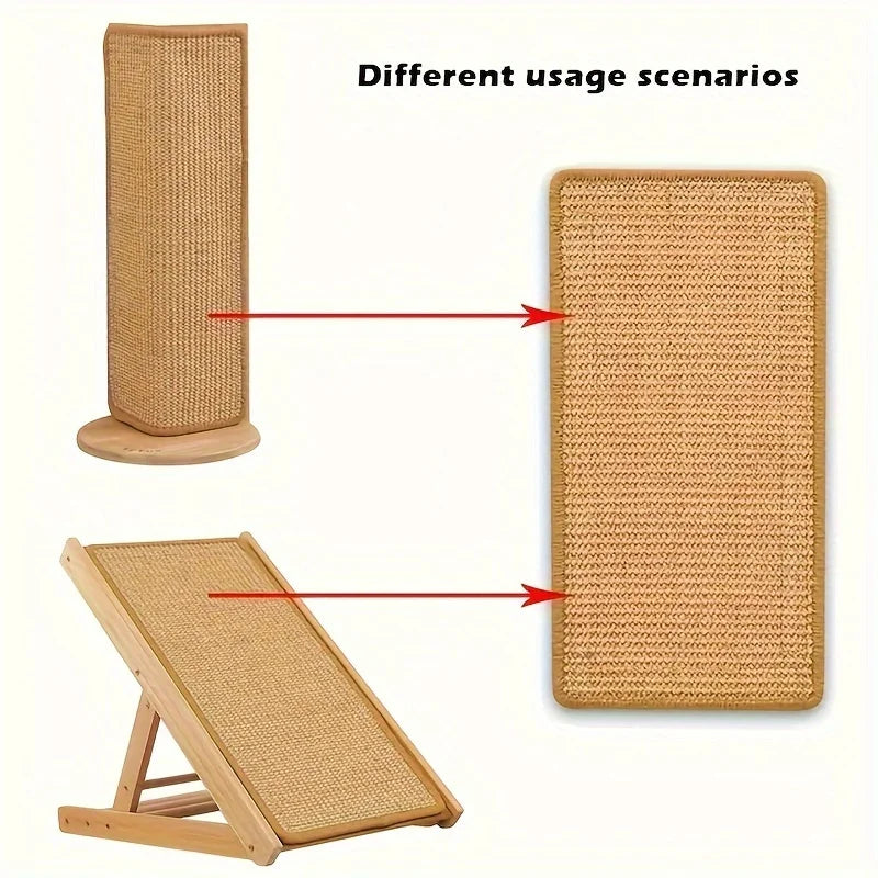 Sturdy Sisal Cat Scratching Board- No Mess Sofa-safe Design Suitable