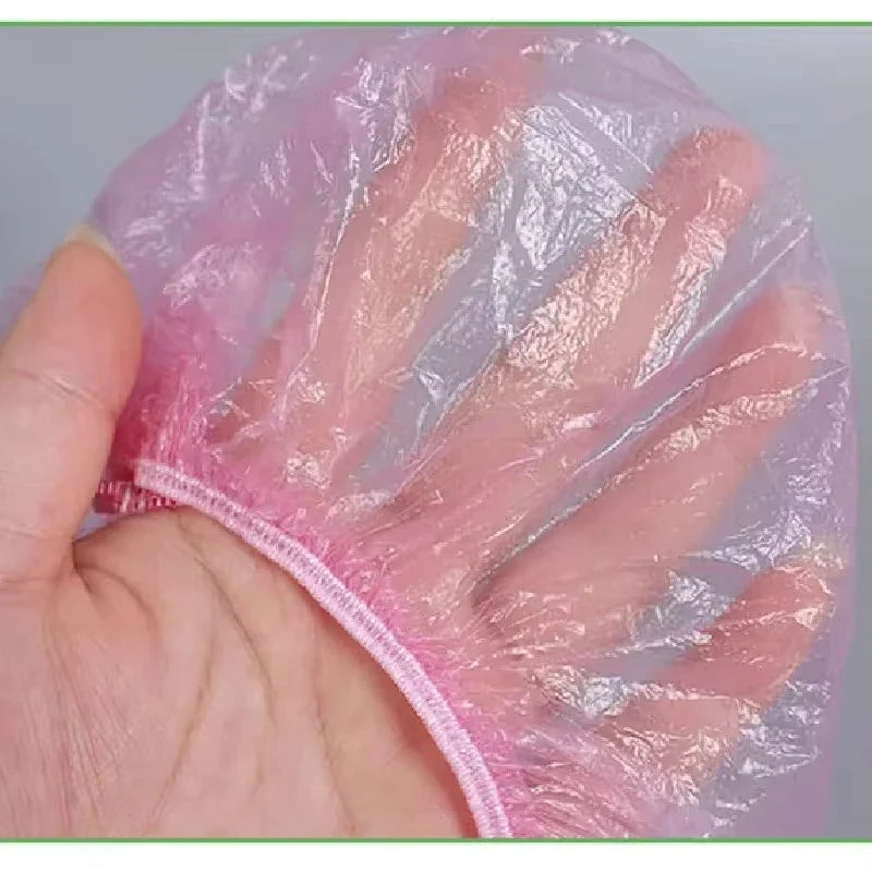 Disposable Shower Caps Waterproof Pink 100 Pack – Spa & Salon