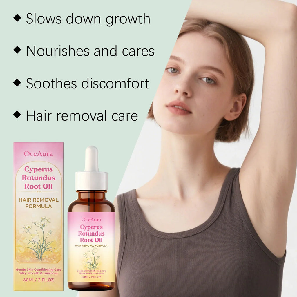 OceAura Cyperus Rotundus Hair Removal Oil – Growth Inhibitor