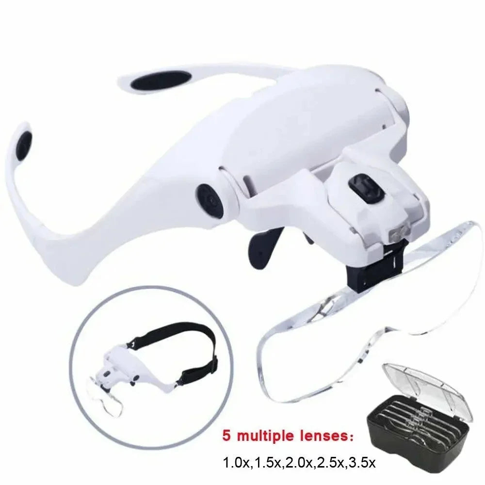 Selling Magnifying Glass LED Light Head Loupe Jeweler Watch Bright