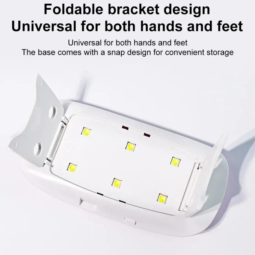 Mini UV LED Nail Lamp 6W – Portable Gel Polish Dryer & Manicure Tool