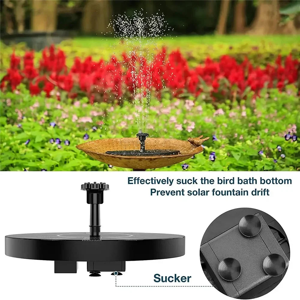 Mini Solar Fountain – Bird Bath, Pond & Garden Water Feature