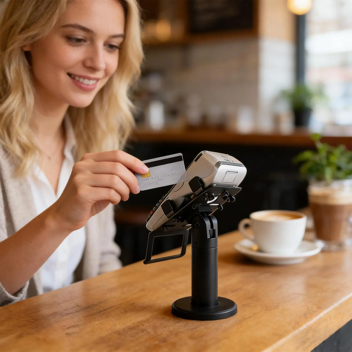 360° Swivel POS Stand | Payment Terminal Bracket for Retail