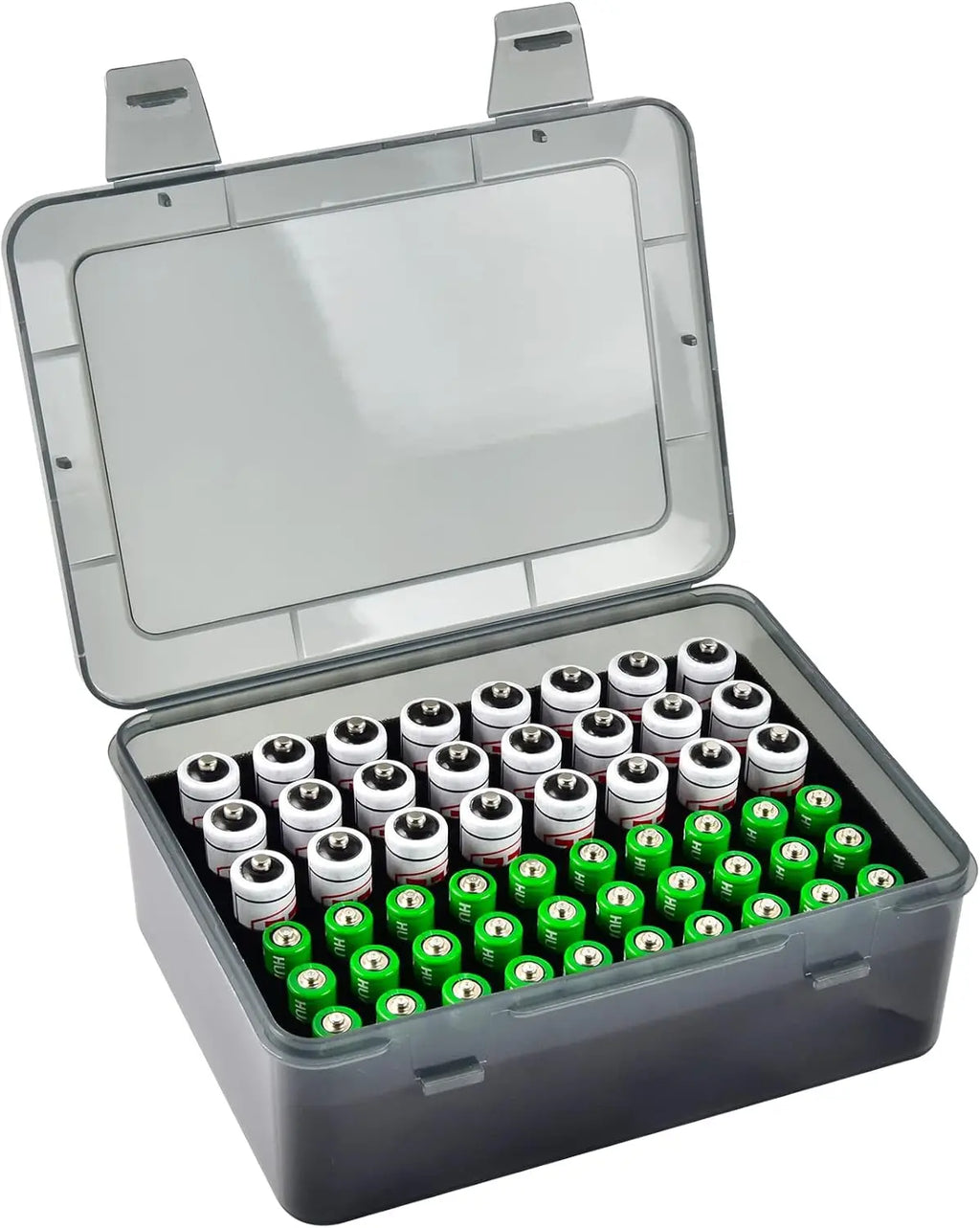 Battery Organizer Storage Case – Holds 54 AA & AAA Batteries