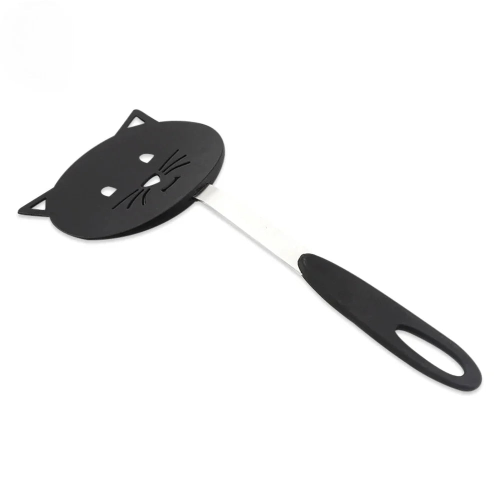 Cartoon Cat Nylon Spatula – Non-Stick Safe Cooking Turner