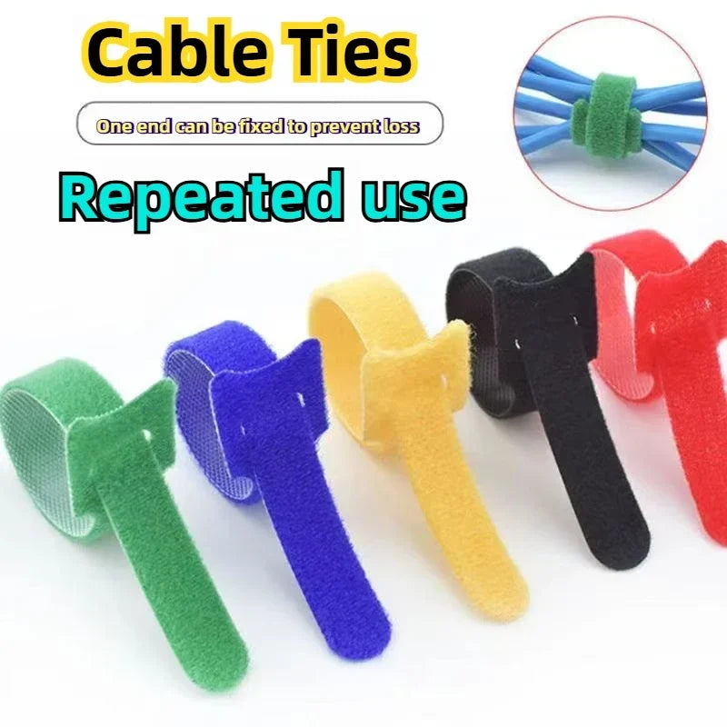 Reusable Hook & Loop Cable Ties 20cm 50pcs – Wire Organizer