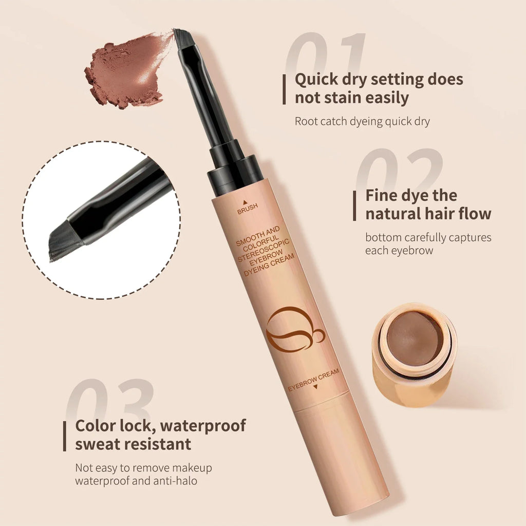 O'CHEAL 2-in-1 Waterproof Eyebrow Tinting Cream & Stamp Pomade