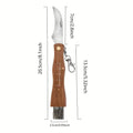 Mini Folding Mushroom Foraging Knife – Rosewood Handle & Brush