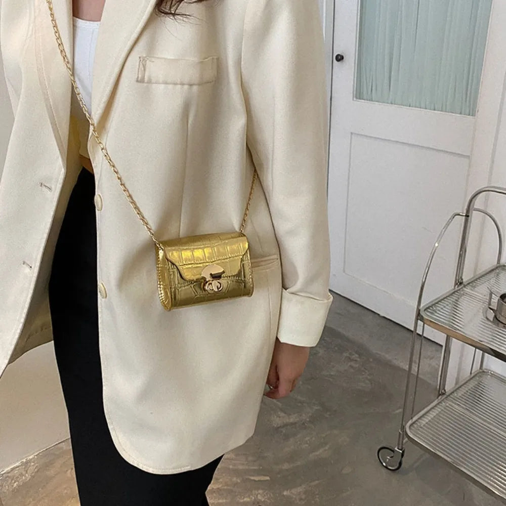 Mini Chain Shoulder Bag – Women's Crossbody Coin Purse Baguette