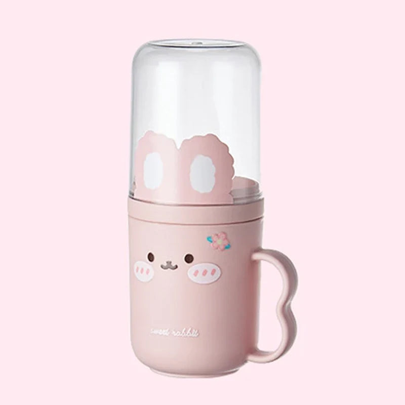 Kids Cartoon Mouthwash Cup & Toothbrush Holder | Travel Set