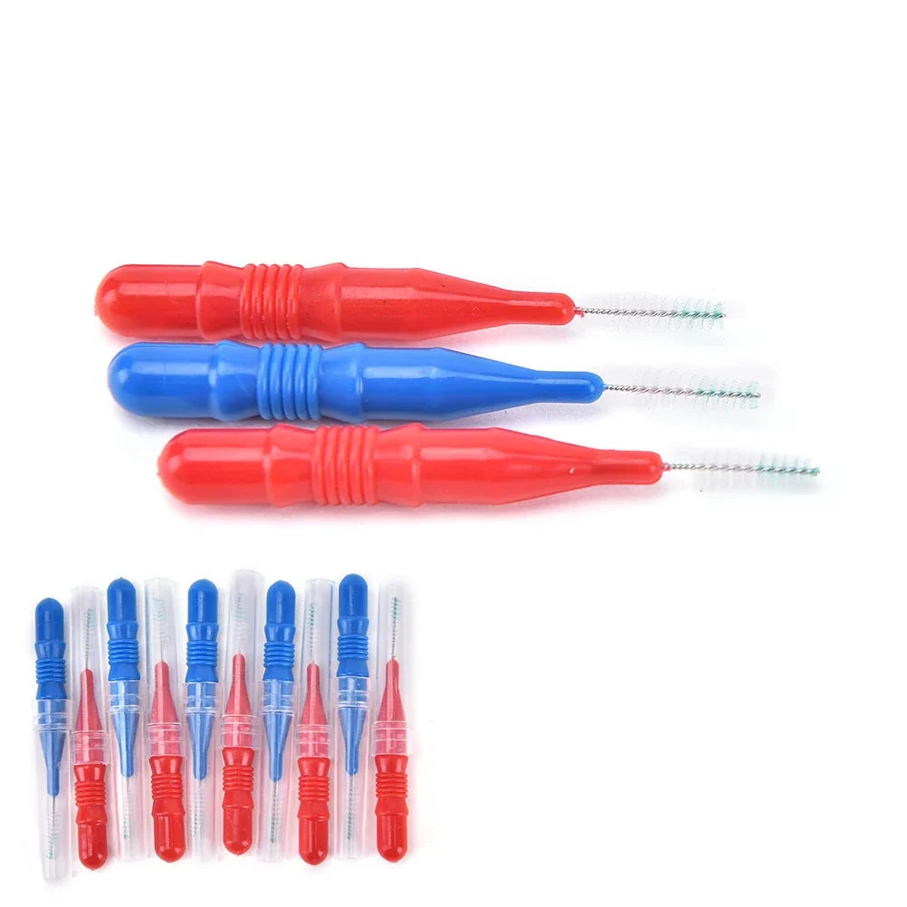 50-Piece Dental Floss Picks – Interdental Brush & Toothpick