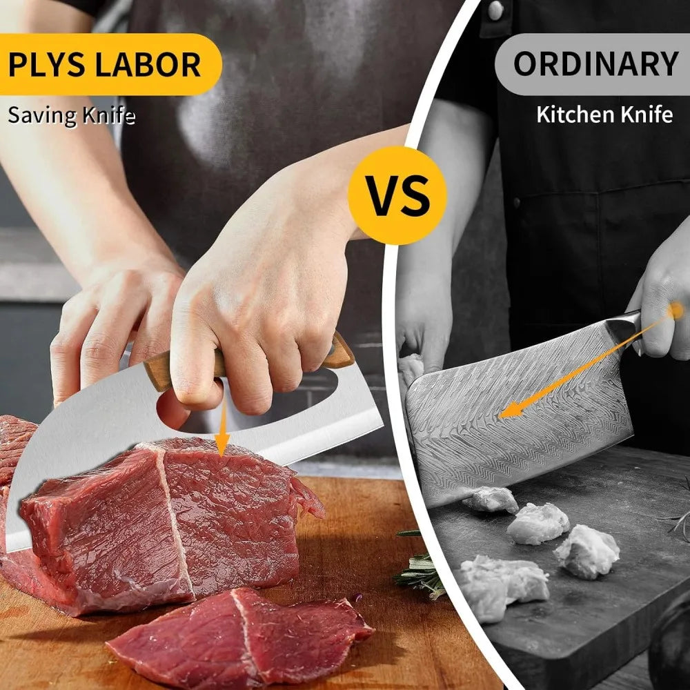 PLYS Meat Cleaver Knife – Sharp Stainless Steel Chef Cleaver