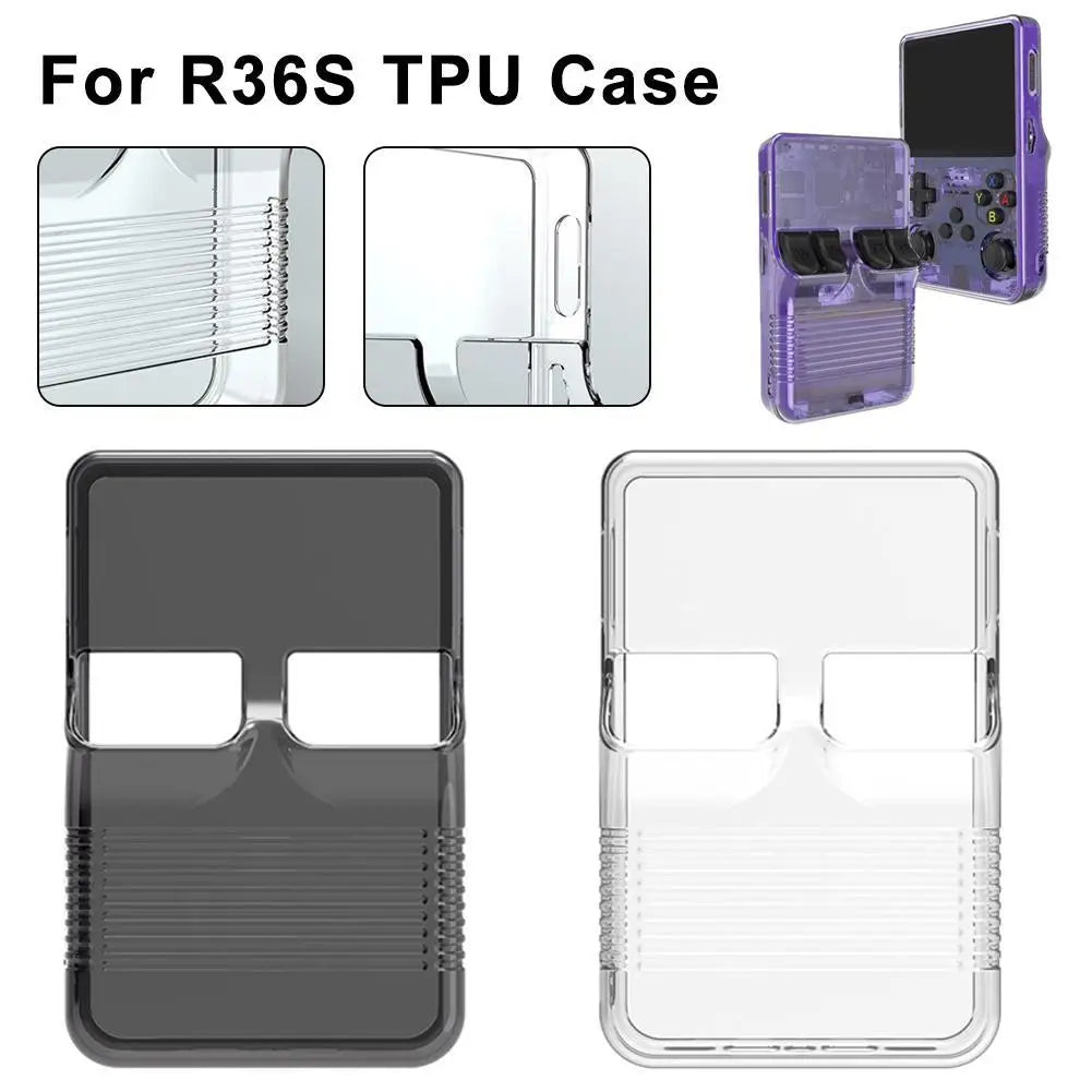 Transparent TPU Case for R36S Handheld Game Console