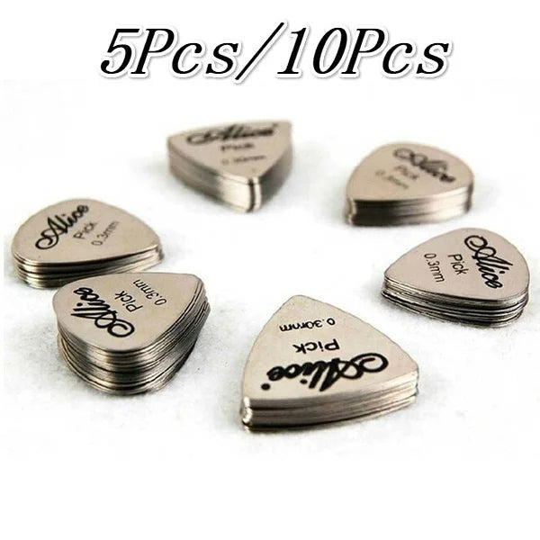 Metal Guitar Picks 0.3mm Stainless Steel – 5 or 10 Pack