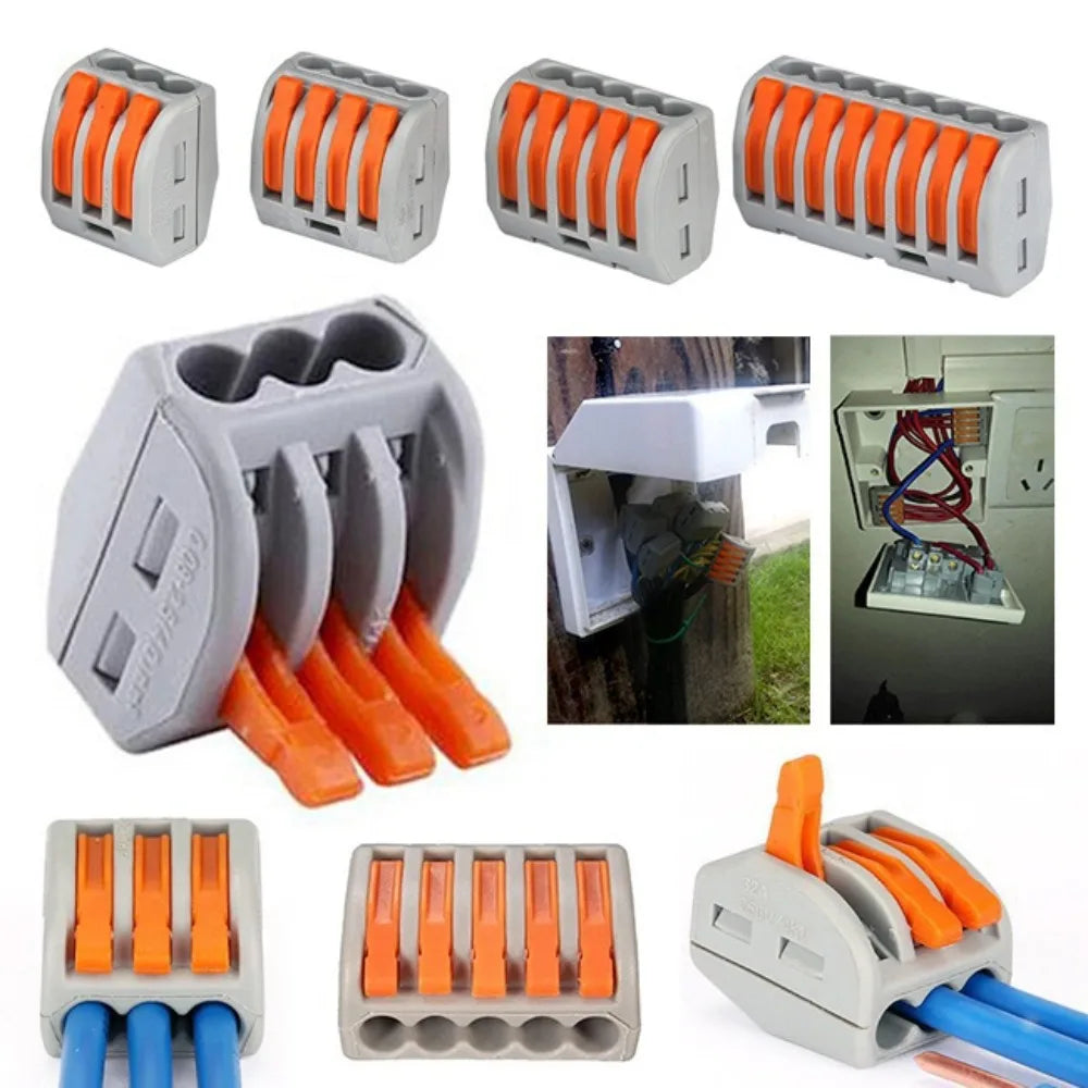 10-Pack Lever Nut Wire Connectors | Quick Splice Terminal Block
