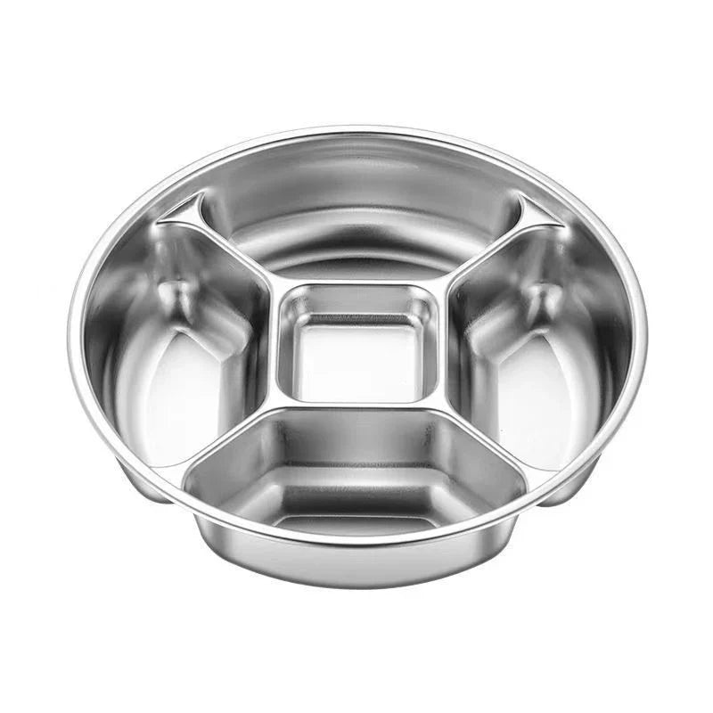 Stainless Steel Divider Tray Kitchen Cooking Food Preparation Plate
