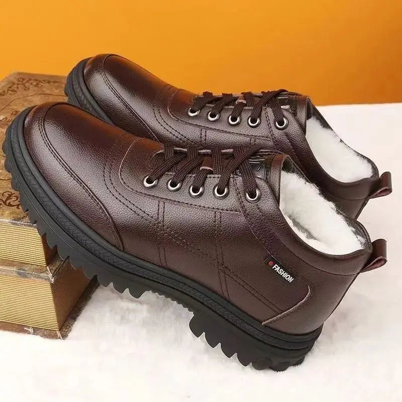 Men's Winter Snow Boots – Plush-Lined Non-Slip Ankle Boots
