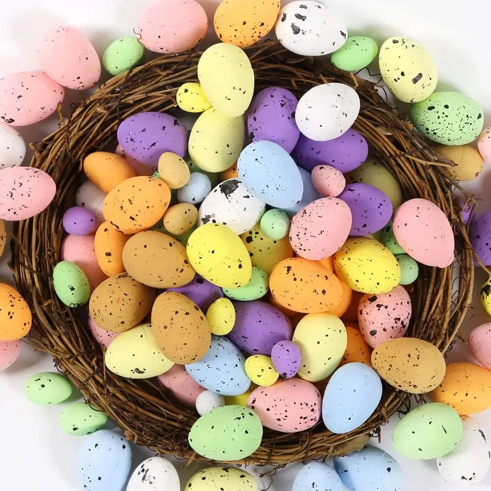 100Pcs Foam Easter Eggs – Colorful DIY Craft & Decor Set