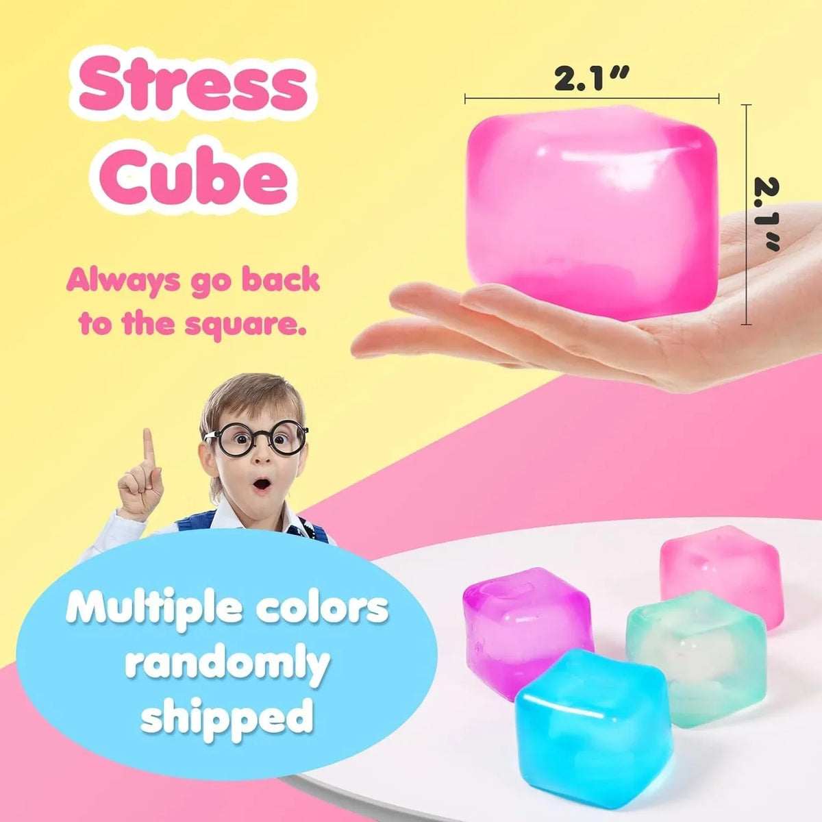 Density Gel Ice Cube Square Decompression Vent Toy Squishy Stress