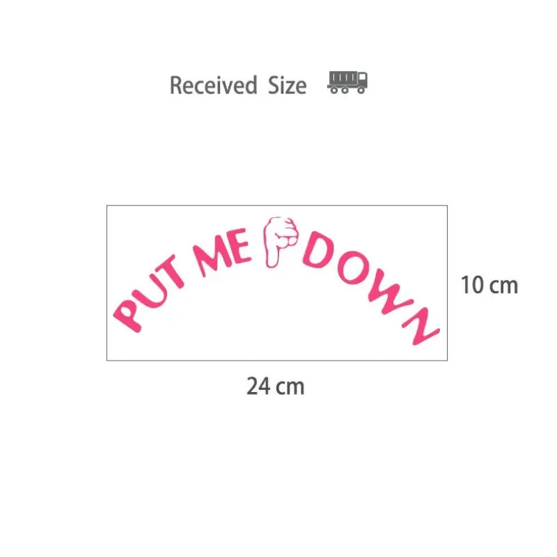 Gesture Hand Decal Funny Bathroom Toilet Seat Wall Sticker Sign Put