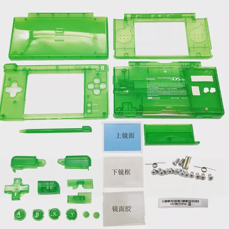 Nintendo DS Lite Full Replacement Shell – Transparent DIY Kit