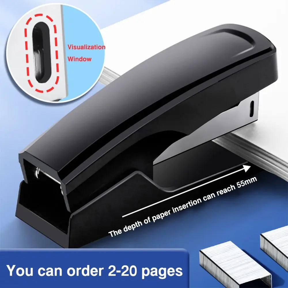 Heavy Duty Manual Stapler – Ergonomic 24/6 Stapling Machine