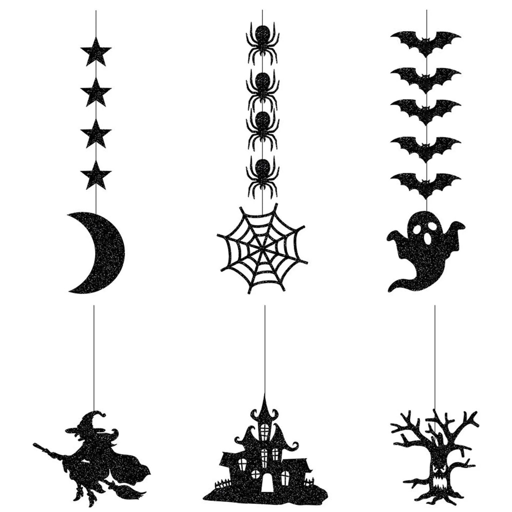 6-Piece Halloween Hanging Ceiling Decorations – Spooky Party Décor