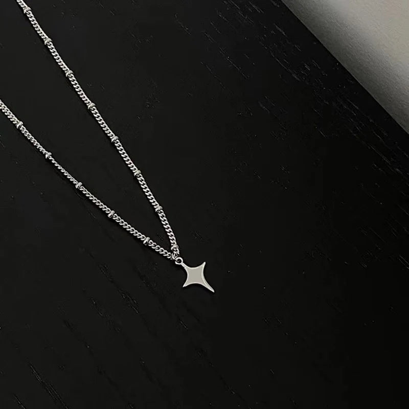 Star Choker Necklace – Titanium Steel Pendant Chain Unisex