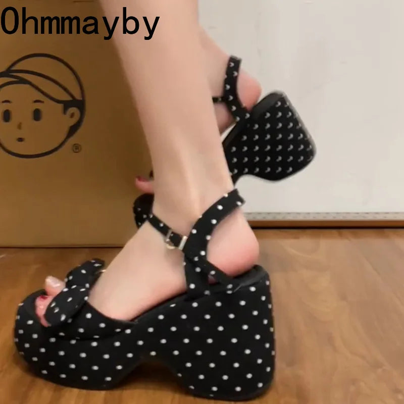 Women's Platform Wedge Sandals – Open Toe Buckle Dress Shoes