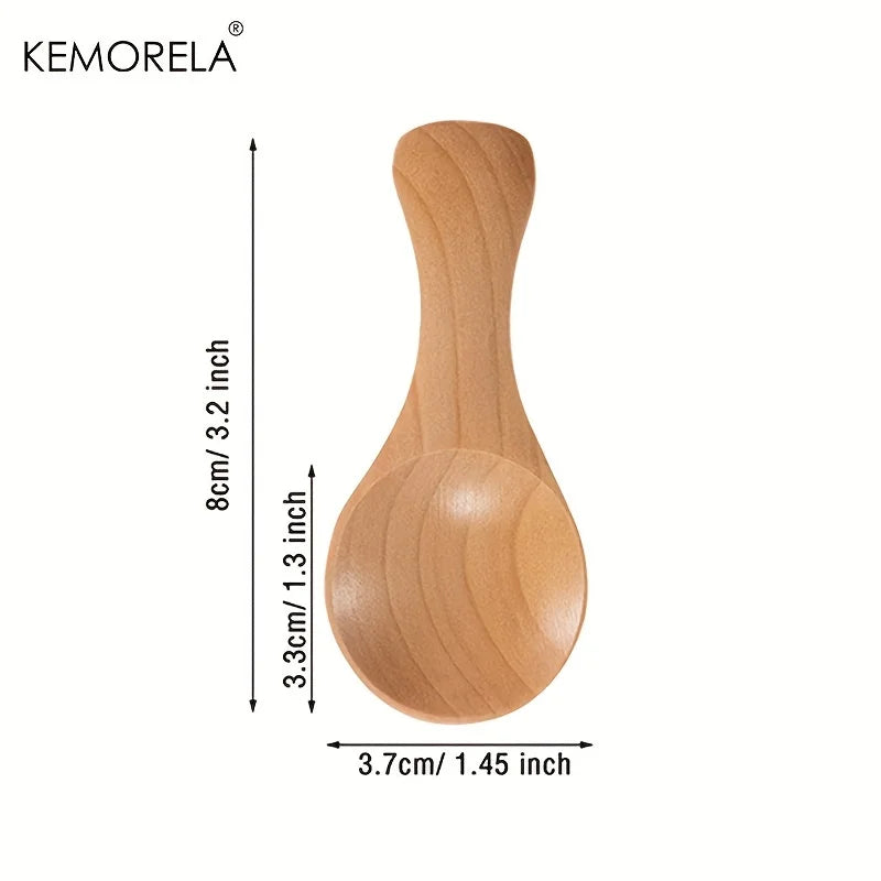 Mini Wooden Spoons – Coffee, Tea, Sugar & Spice Scoops Set