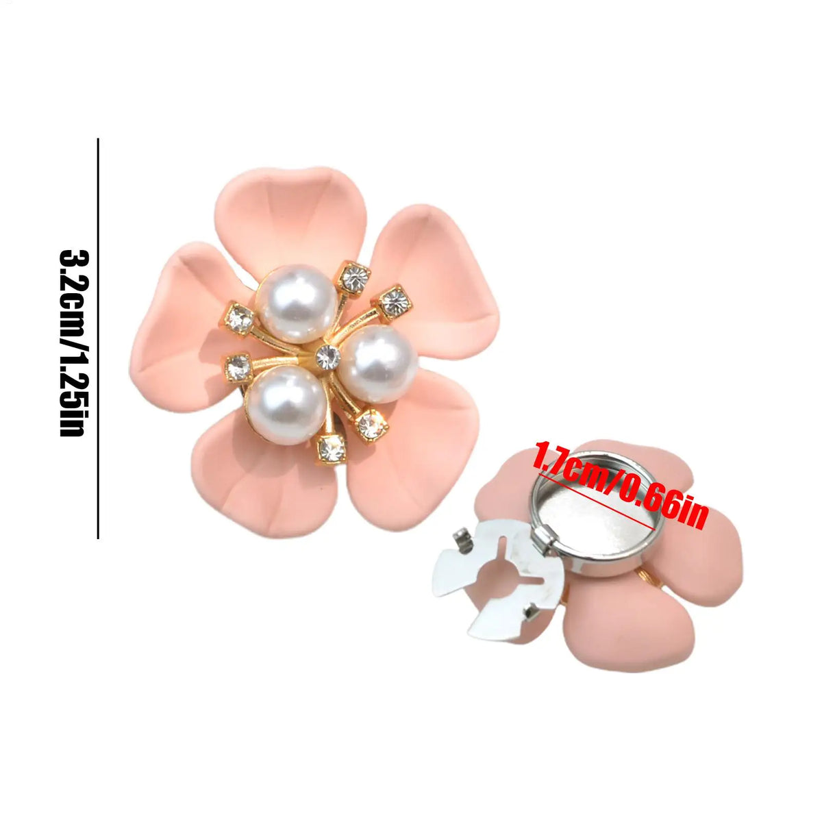Rhinestone Flower Button Covers – Elegant Cufflinks for Men & Women