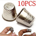 10-Pack Metal Sewing Thimbles – DIY Finger Protector Set